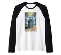 The Hermit Tarot Card Mystic Raccoon Raglan Baseball Tee