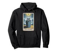 The Hermit Tarot Card Raccoon Pullover Hoodie