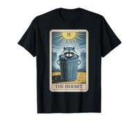 The Hermit Tarot Card Raccoon T-Shirt