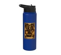 The Hermit Tarot Card Skeleton Lantern Candle Gothic Mystic Stainless Steel Insulated Water Bottle