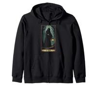The Hermit Tarot Card Tarot Reader Gothic Zip Hoodie