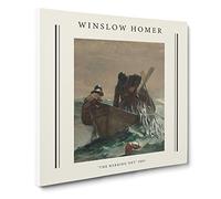 The Herring Net By Winslow Homer Canvas Print | Gallery Wrapped 30mm Frame Wall Art | 20x20 inches | Ready to Hang | Classic Picture | Living Room Bedroom Lounge Office