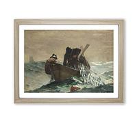 The Herring Net By Winslow Homer Classic Painting Framed Print | A4 Oak Framed Wall Art | Ready to Hang | Classic Historical Picture | Living Room Bedroom Lounge Office