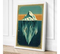 The Hidden Depths Minimalist Canvas Wall Art Print 24x16 Inch