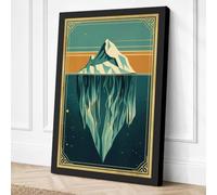 The Hidden Depths Minimalist Canvas Wall Art Print 24x16 Inch