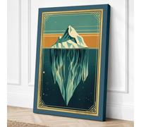The Hidden Depths Minimalist Canvas Wall Art Print 24x16 Inch