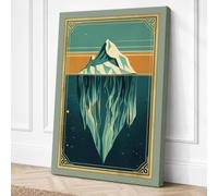The Hidden Depths Minimalist Canvas Wall Art Print 24x16 Inch