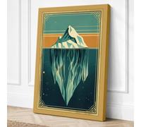 The Hidden Depths Minimalist Canvas Wall Art Print 36x24 Inch