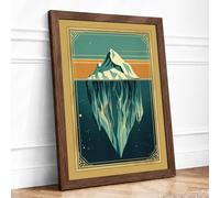 The Hidden Depths Minimalist Framed Wall Art Print A1 Walnut