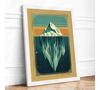 The Hidden Depths Minimalist Framed Wall Art Print A1 White