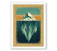 The Hidden Depths Minimalist Framed Wall Art Print A2 (59.4×42cm) White, Wall Decor for Living Room, Bedroom, Office & Home, Ready to Hang, Art Gift