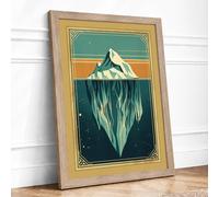 The Hidden Depths Minimalist Framed Wall Art Print A2 Oak