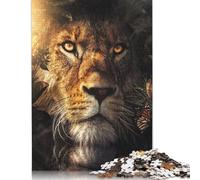 The Hiding Lion Jigsaw Puzzles Puzzles for Adults Kids. 1000 Pieces Impossible Challenge Toy Educational Game Home Decoration for Adults& Kids Age 14 Years Up 1000pcs (75x50cm)