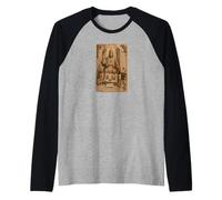 The Hierophant | Tarot Card Scrapbook Design Raglan Baseball Tee