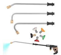 The High Pressure Washer Extension Rod | Launch Replacement Gutter Cleaning Accessory - Replacement High Pressure Washer Lance With Five Nozzle Tips, Front, Balcony, Driveway Road, Floor, Terrace