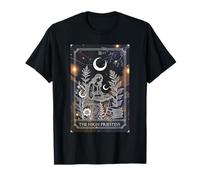 The High Priestess Tarot Art - Mystical Moon Goddess Design T-Shirt