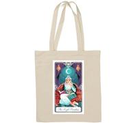 The High Priestess Tarot Card Art Logo Natural Cotton Tote Bag White
