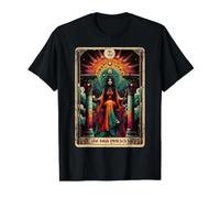 The High Priestess Tarot Card Cottagecore Value Graphic T-Shirt, Men, Black, L
