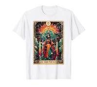 The High Priestess Tarot Card Cottagecore Value Graphic T-Shirt, Men, White, S