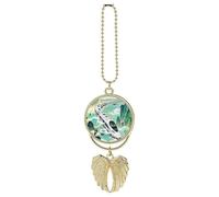 The High-Speed Rail is Speeding Car Hanging Pendant, Zinc Alloy Rearview Mirror Charms - Relieve Visual Fatigue, Vintage Keychain Pendant, Lucky Car Interior Hanging Decoration, Golden-Style