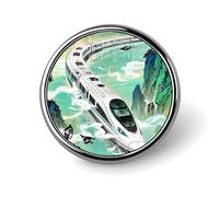 The High-speed Rail Is Speeding Round Badge for Men Women, Durable & Stylish Lapel Pins, Lightweight Metal Badges for Shirts, Jackets, Hats