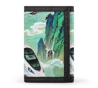 The High-speed Rail Is Speeding Wallet, Unisex Tri-Fold Wallet with Card Slots & Keychain, Lightweight & Minimalist Wallets for Travel, Daily Use, Gifts