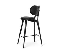 The High Stool Bar Stool w. Back Black Beech 74 cm