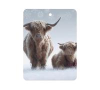 The Highland Cattle in Winter Car Aromatherapy Tablets