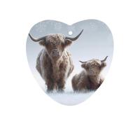 The Highland Cattle in Winter Car Aromatherapy Tablets