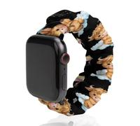 The Highland Cow And Kite Scrunchie Watch Band Elastic | Polyester Wristbands Quick Release Replacement Straps Compatible with IWatch