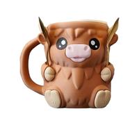 The Highland Cow Ice Pint Holder, Cute Cow Ice Cream Pint Holder, Anti-Freeze Hands Sundae with Spoon Slot, Secret Snack Drawer, Reusable, with Insulated Protection for Cold Pints & Soda Cans