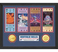 The Highland Mint NFL Buffalo Bills 4 Consecutive Super Bowl Appearances Ticket Collection, 18" x 14" x 3", Bronze