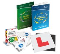 The Highway Code 2025 UK + Know Your Traffic Signs 2025 UK + 128 Road Signs Flash Cards 2025 UK + 2 x Magnetic L Plates - Driving Instructor Approved - Driving Test Gifts For Boys & Girls 16-18 Years