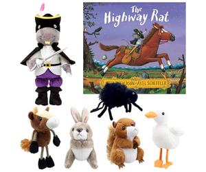 The Highway Rat Book & Puppet Set Featuring Julia Donaldson’s Beloved Tale, Includes Official Highway Rat Soft Toy & Finger Puppets by The Puppet Company, Perfect for Children’s Play & Storytime