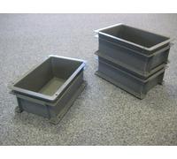 The Hill Company 10 New Plastic Storage Crates Box Container 5L Grey