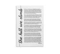 The Hill We Climb Poem Amanda Gorman Canvas Wall Art Posters: Aesthetic Prints for Bedroom, Dorm Room Decor 20x30inch(50x75cm)