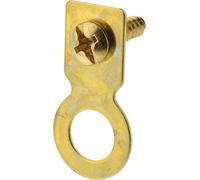The Hillman Group 122225 Flat Ring Hanger with Screw, Brass Plated by The Hillman Group