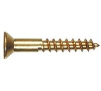 The Hillman Group 1898 4 X 1/2 in. Brass Flat Head Slotted Wood Screw 60-Pack