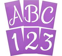 Hillman 840245 6-Inch Decorative Stencils Script, Purple, 41 Count