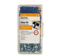 The Hillman Group 373515 Plastic Anchor Kit 10-12 Includes Screws and Drill Bit, 1-Kit