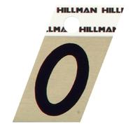 The Hillman Group 840474 1-1/2-Inch Black and Gold Aluminum Angle Cut House, Number 0