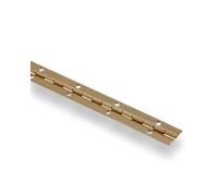 The Hillman Group 851064 24 x 1-1/2" Continuous Hinge- Surface Mount - Fixed Pin - Brass Finish 1-Pack