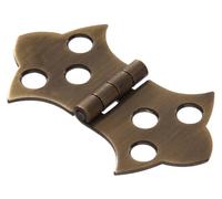 The Hillman Group 851591 1-11/16 x 3-1/16-Inch Solid Brass Decorative Hinge, Antique, Brass Finish