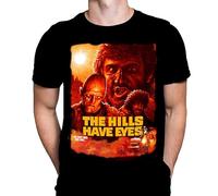 The Hills Have Eyes Mens T-Shirt Gothic Horror Print, Black Cotton T-Shirt, Movie Poster Tee