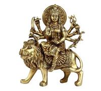 The Himalayan Collections Brass Shri Durga Idol, Standard, Golden