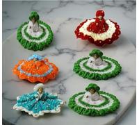 The Himalayan River Designer Woollen Dress with Cap for Bal Gopal, Heavy Winter Poshak with Moti Work, Size 3-4, Laddu Gopal Krishna Kanha Ji Thakur Ji Outfit