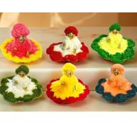 The Himalayan River Laddu Gopal Ji Designer Winter Woolen Dress Set with Cap, Handcrafted Krishna Ji Poshak, Size 0-1, Laddu Gopal Poshak Pack of 6