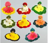 The Himalayan River Laddu Gopal Woollen Designing Poshak, Dress with Cap Beautiful Winter Heavy Dress Woolen Krishna Ji Wool Clothes Poshak Set 0f 8 | Handmade Mix Colour Combo | Size 0-1