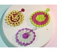 The Himalayan River Ladoo Gopal Designer Winter Dress Set for Lord Krishna Ji, Woolen Mix Color Poshak with Cap, Size 7, Pack of 3