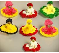 The Himalayan River Ladoo Gopal Woolen Winter Dress Set, Handcrafted Wool Poshak with Cap, 7 Piece Combo for Kanha Ji, Size 0-1